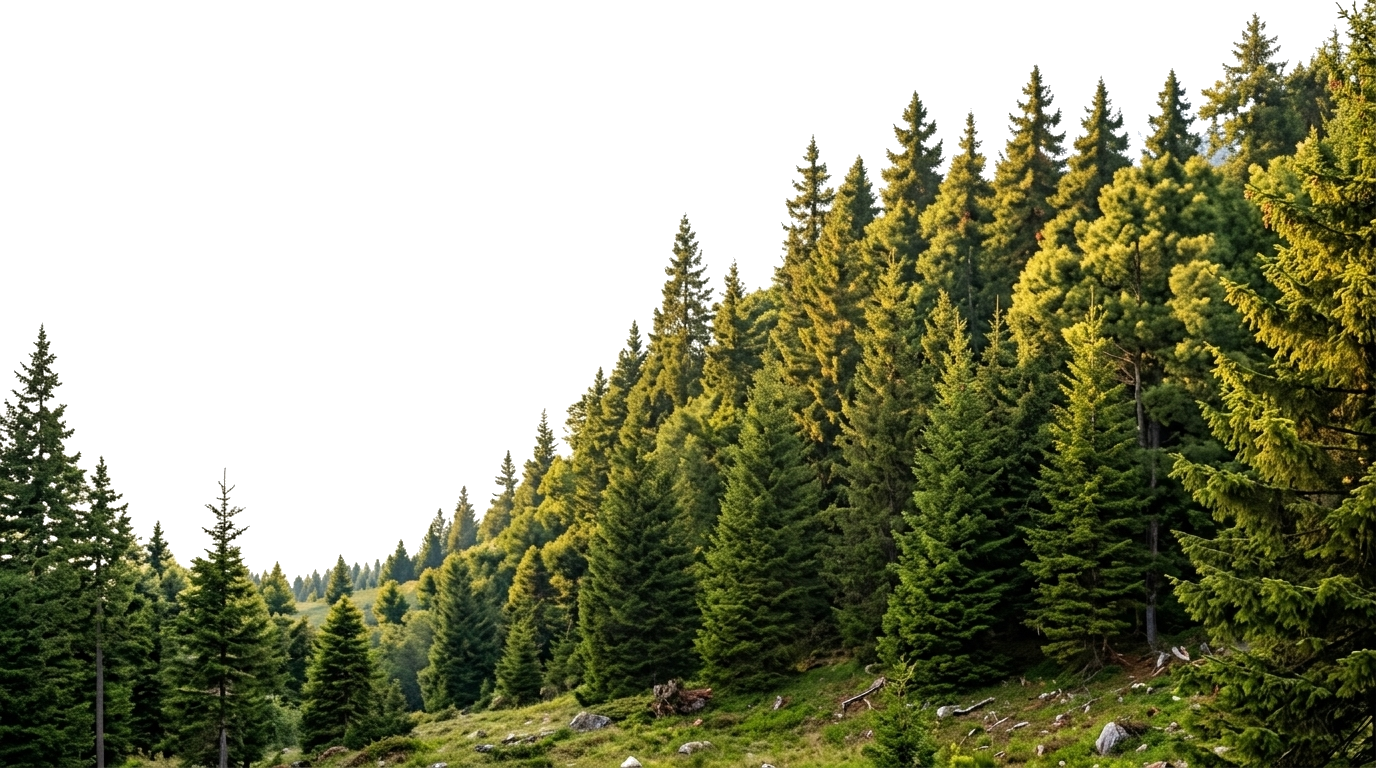 Hero Capa 2 - Árboles del Bosque (PNG Transparente)