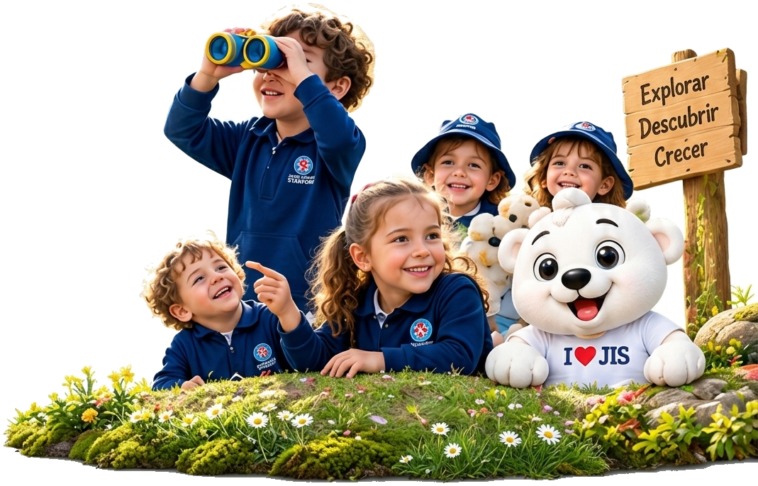 Hero Capa 3 - Niños y Oso Jimmy I Love JIS (PNG Transparente)